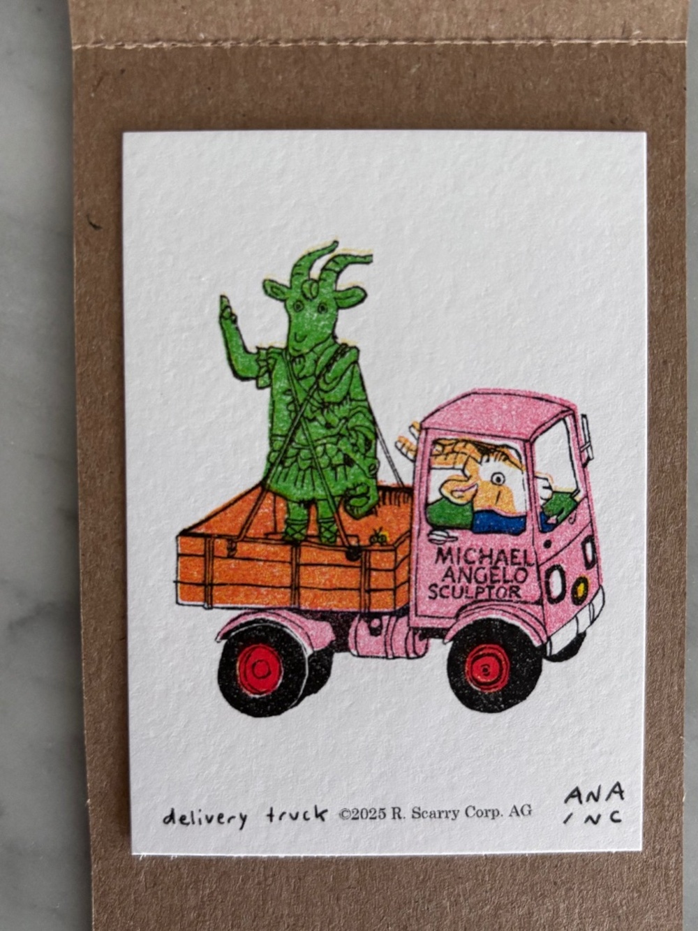 Ana Inciardi Mini Print - Richard Scarry Delivery Truck